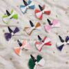 Macrame Bow Hair Clips