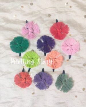Macrame Flower Hair Clips