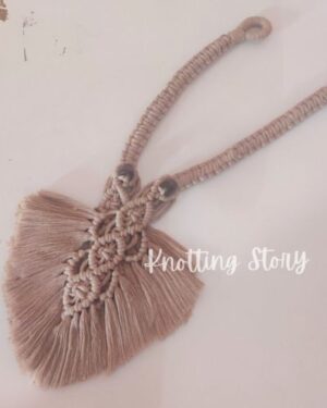 Macrame Leaf Curtain Tieback