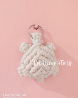 Macrame Turtle Keychain