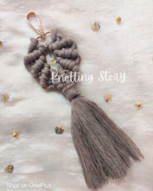 Macrame Seashell Keychain