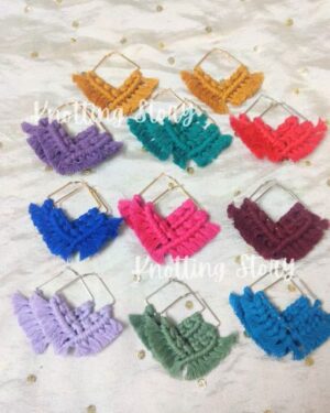 Macrame Square Earrings