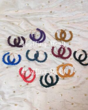 Macrame Spiral Hoop Earrings