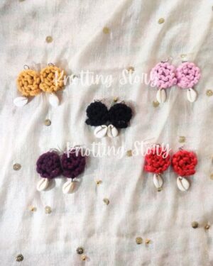Macrame Loop Shell Earrings