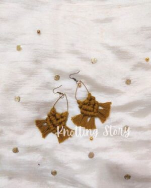 Macrame Teardrop Earrings