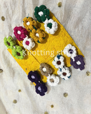 Macrame Daisy Hair Clips