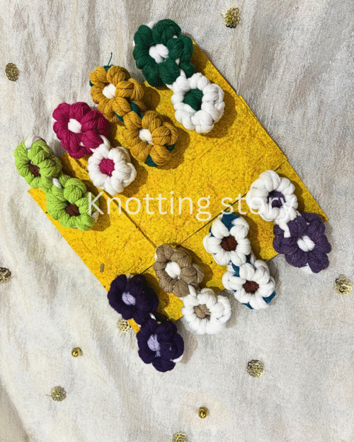 Macrame Daisy Hair Clips