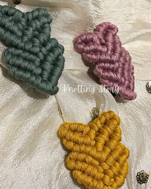 Macrame Heart Hair Clips - Image 2